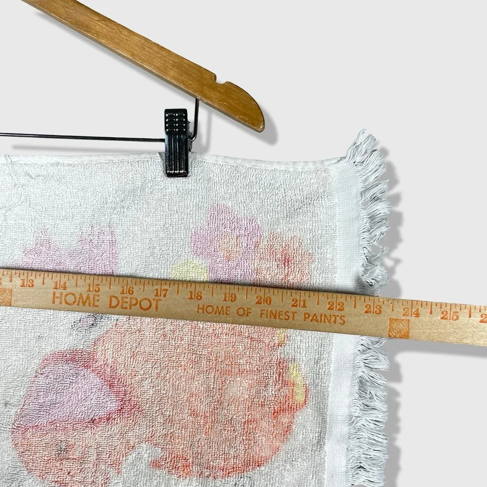 Royal Terry Hand Towel  OS White Vintage Lion Elephant Ladybug Retro Kitsch